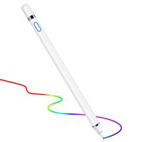 Stylus Pen for Touch Screens, Digital Pen Active Pencil Fine Point Compatible with iPhone iPad and Other Tablets (White)