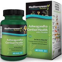 Ashwagandha Cortisol Health with L-Theanine Promotes Stress & Anxiety Relief, Adrenal Support, Lemon Balm, 1150mg, 30 Days Supply