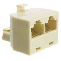ACL Phone Splitter (Straight) RJ45 8P8C Male to 2 RJ45 8P8C Female, 2 Pack