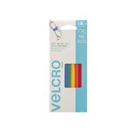 VELCRO Brand ONE-WRAP Ties | Cable Management, Wires & Cords | Self Gripping Cable Ties, Reusable | 5 Ct -  8" x 1/2" | Multi-color