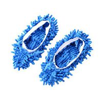 House Cleaner Lazy Floor Dusting Cleaning Foot Shoe Blue