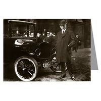 Epic Greeting Cards Henry Ford in Front of a Model T Motor Car Note Card Set.
