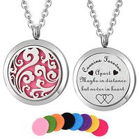 Kissreason Stainless Steel Cousins Forever Birthday Gift Aromatherapy Essential Oil Diffuser Pendant Necklace
