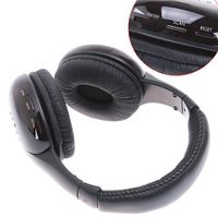 KINGZER 5 in 1 FM Radio Hi-Fi Wireless Earphone Headphone for MP3 TV CD PC