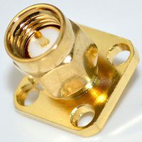 SMA Male Plug with 4 holes flange deck mount Solder RF Coaxial Connector Adapter