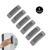 Meixinggu 6pcs Multipurpose Self-Stick Instant Cabinet Drawer Handle Helper Door Window Handle Sticker for Kitchen Bathroom Cupboards Drawers Dressers Cabinets (Grey)