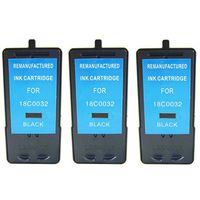 Amsahr 18C0032 Remanufactured Replacement Lexmark Ink Cartridges for Select Printers/Faxes - 3 Pack, Black