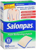 Salonpas Pain Relieving Patches - 60 patches, Pack of 4