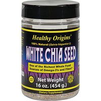 Healthy Origins, White Chia Seed, 16 oz (454 g) (FOUR PACK)