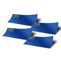Desert Cactus Nevada NV 4 Pack of 4 Inch Wide State Flag Stickers Decal for Window Laptop Computer Vinyl Car Bumper Scrapbook 4