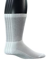 Yomandamor Men's 4 Pairs Bamboo Diabetic Crew Socks with Seamless Toe and Cushion Sole