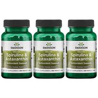 Swanson Organic Spirulina & Astaxanthin 120 Veg Tabs 3 Pack