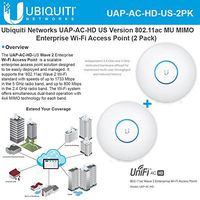 Ubiquiti UAP-AC-HD US (2Pack) 802.11ac MU MIMO Enterprise Wi-Fi Access Point