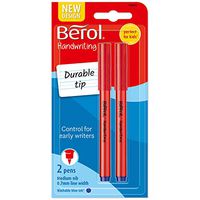 Berol Handwriting Medium Tip Pen - Blue (Pack of 2)