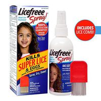 Licefreee Spray, Head Lice Treatment for Kids and Adults, Includes Lice Comb, 6 Fluid Ounces