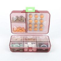 DeroTeno Pill Case, 7 Day Pill Box Pill Organizer Pill Container with 9 Compartments