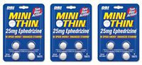 Mini Thin | Two-Way Action Caffeine Pills - High Speed Energy and Enhanced Stamina* - 205mg Caffeine; 25mg Ephedrizine (Yohimbe, DMAE, Green Tea, Whit
