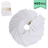 Weoxpr 400pcs White Blank Kraft Note Paper Business Cards Vocabulary Word Card Message Card DIY Gift Card Blank Paper Tags