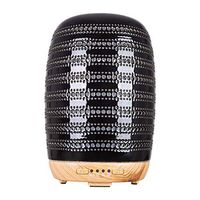 COOSA Essential Oil Diffuser, 250ml Ceramic Ring Hollow Ultrasonic Cool Mist Humidifier with 7 Color Changing Light Waterless Auto Shut-Off …