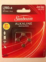 LR60 Alkaline Battery replace 364 363 SG1 AG1 SR60 SR621 V364 V531 , Pack of 4 batteries