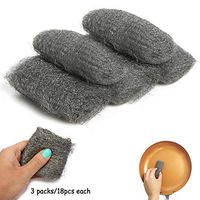 54X Steel Wool Pads Super Fine Scrubber Scouring Finish Smooth Clean Polish Tool