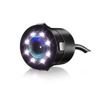 Car Rear View Parking Camera, Front View Auto Backup Reverse Backing Camera HD 8 LEDs Night Vision 170° Wide View Angle Waterproof IP67 for Cars Bus Trucks (Circle with Light)