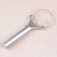 Illuminated Magnifying Glass10x Handheld Portable Reading Elderly Frameless Lightweight with Led Lamp for Old Man Read Newspaper Optical Glasses Lens Hobbies Jewelry Maps Crafts Handheld Magnifier