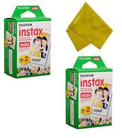 Fujifilm Instax Mini Instant Film 40 Prints (2 Twin Packs = 40 Pictures) for Fuji Mini 90, Mini 70, Mini 50s, Mini 25, Mini 9, Mini 7s, Mini 8+, Mini 8 Camera, Smartphone Printer SP-1 SP-2