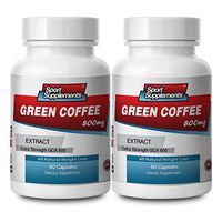 Green Coffee Bean Extract Weight Control Formula. Dietary Supplement with GCA 800 (2 Bottles, 120 Capsules)