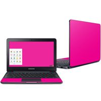 Mightyskins Skin Compatible with Samsung Chromebook 3 11.6" - Solid Hot Pink | Protective, Durable, and Unique Vinyl Decal Wrap Cover | Easy to Apply, Remove, and Change Styles | Made in The USA