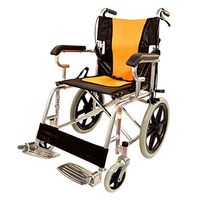 LAZ Lightweight Wheelchair Foldable Portable Transport Chair with Brake, Footrest, Armrest