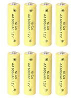 8pcs AA 2A 600mAh 1.2V Rechargeable Battery Cell for Garden Solar Light Yellow USA