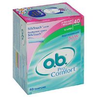 o.b. Pro Comfort Tampons, Multi-Pack, 40-Count Packages (Pack of 3)