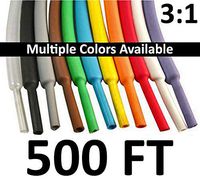 Electriduct 1/16" Heat Shrink Tubing 3:1 Ratio Shrinkable Tube Cable Sleeve - 500 Feet (Clear)