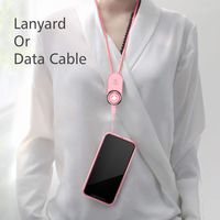 ELOHEI USB C Cable, Cell Phone Lanyard Cord Nylon Braided Detachable Neckstrap with USB Type C Cable Compatible with Samsung Galaxy S10 S9 S8 Note 8, Pixel, LG G6 G5 V30 V20 and More (Pink)