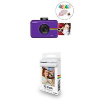 Polaroid SNAP Touch 2.0 - 13MP Portable Instant Print Digital Photo Camera, Purple with Polaroid 2x3ʺ Premium Zink Zero Photo Paper 50-Pack