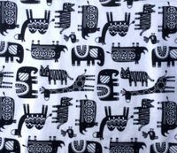 'NUGGLEBUDDY NEW! Microwavable Moist Heat & Aromatherapy Organic Rice Pack. Black & White"Animals of Africa" Flannel. UNSCENTED. The Perfect Gift Idea!