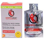 CrampsAWAY Sport - 20 Pack (Best Value) / All Natural, Instant Relief for Muscle Cramps, Including Leg, Foot, Calf, Hand and Night Cramps Too.