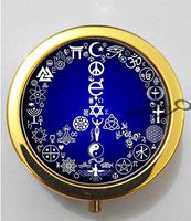 BlackKey Peace Sign 3-Compartment Decorative Pocket Gift Box Case Organizer for Pill, Color 2 -533