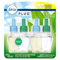 Febreze Plug Air Freshener Scented Oil Refill, Gain Meadows & Rain, 2 Count (Packaging May Vary)