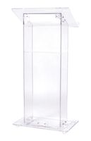 Oklahoma Sound Office Church Floor Standing Clear Acrylic Podium Pulpit Luciet Lectern with Shelf electronic consumers