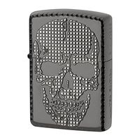 Zippo Studs Skull Armor Case White Black Nickel Japan 1000 Limited Edition