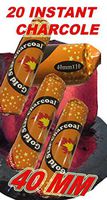 Hookah Charcoal 20 Tablets- 2 ROLLS ,40MM Hookah Nargila Coals for Shisha Smoking-Instant Light 2 ROLLS , 20 TABLETS (2)