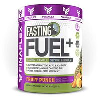 Fasting Fuel Plus Powder Support Intermittent, Keto, and Water Fasting, Electrolytes, Aminos, Caffeine, BHB, Power Through Fasts with Ease … (30 Servings, Fruit Punch)