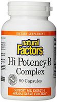 Natural Factors - Hi Potency B Complex, Support for Energy & Normal Nerve Function, 90 Capsules