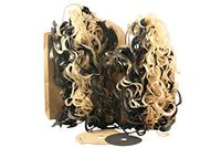 Tissue Shred Filler for Gift Bags Baskets - 3 Each Large and Jumbo (Black and Kraft)