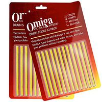 Drain Sticks Cleaner and Deodorizer Keeps Kitchen Sink Drain Cleaner Sticks - Shower Bathtub Toilet Enzymes Snake Drain Cleaning Products As Seen On TV （lemon 24pack）