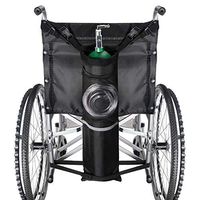 GHzzY Oxygen Cylinder Bag for Wheelchair & Walker - Oxygen Tank Holder with Storage Pocket - O2 Tank Bag Fits Most Oxygen cylinders