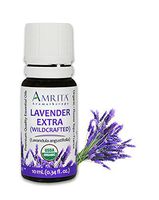 Organic Lavender, Extra Essential Oil - Lavandula angustifolia - 100% Pure Undiluted & Therapeutic Grade, Premium Quality Aromatherapy oils, Tested & Verified - 10ML : AMRITA Aromatherapy