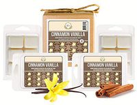 Aira Soy Tart - Organic, Vegan, Kosher, Scented Soy Wax Cubes w/Essential Oil Blends - No Chemical 100% Soy Wax Melts for Electric/Tealight Melters (4, Cinnamon Vanilla)